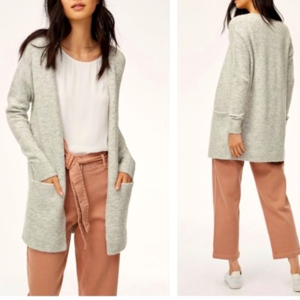 Wilfred Free XXS Light Gray Aronson Open Cardigan with pockets